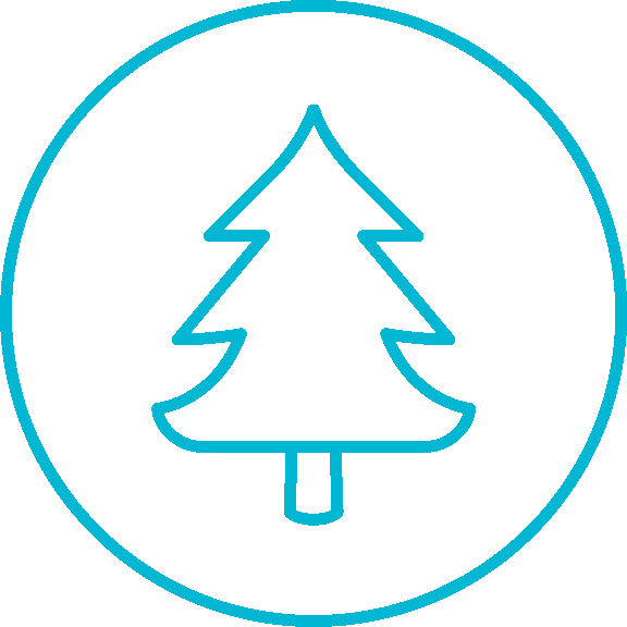 Transparent Tree Industry Lumberjack Blue Text for Christmas