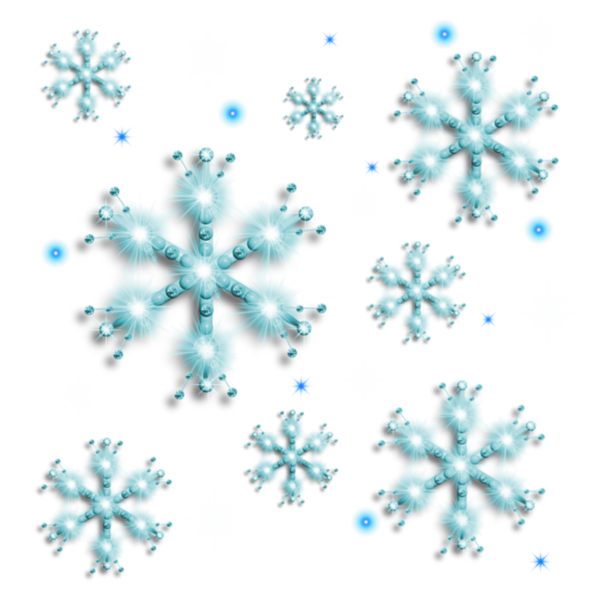 Transparent Snowflake Christmas Snow Blue Turquoise for Christmas