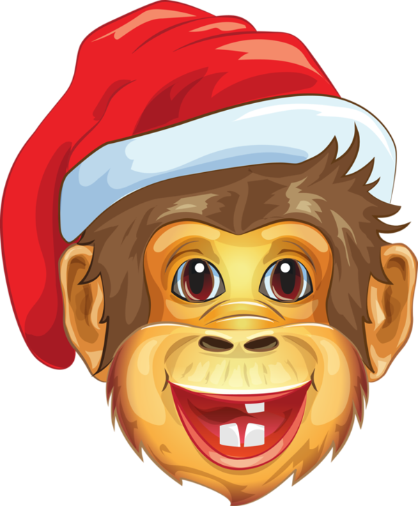 Transparent Monkey New Year Christmas Facial Expression Snout for Christmas