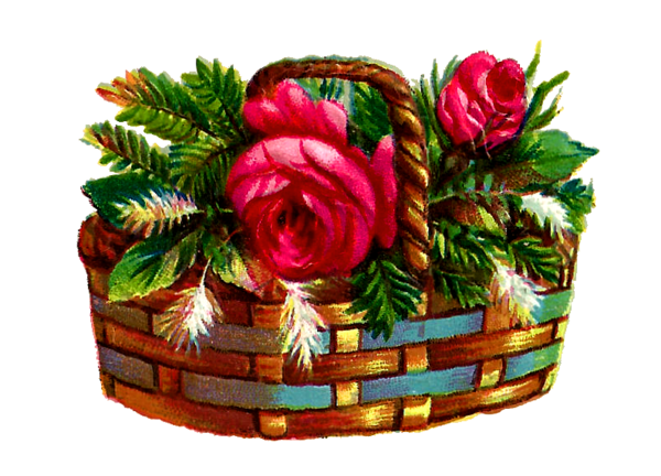 Transparent Flower Rose Basket Plant for Christmas
