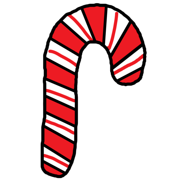 Transparent Candy Cane Candy Christmas Area Text for Christmas