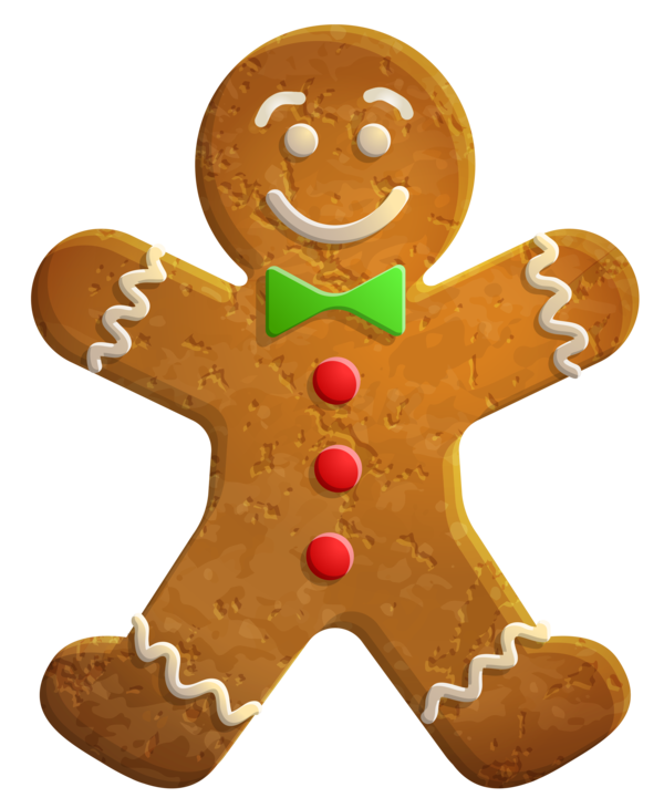 Transparent Frosting Icing Gingerbread Man Gingerbread Cookie Snack for Christmas