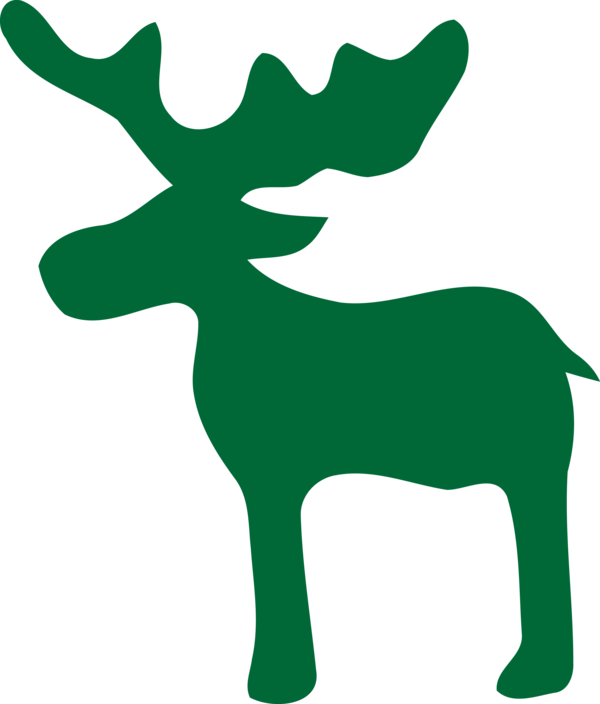 Transparent Christmas Green Reindeer Animal figure for Reindeer for Christmas