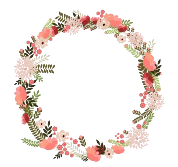 Transparent Wreath Flower Floral Design Decor for Christmas