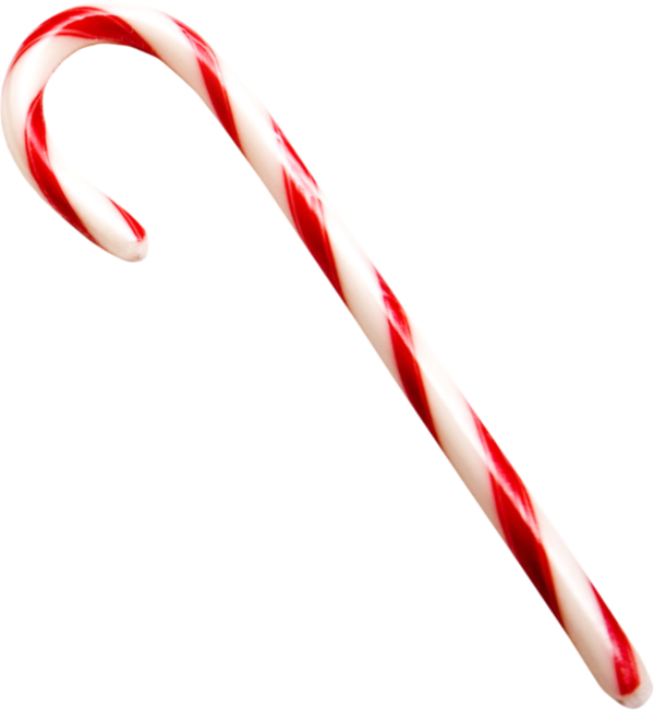 Transparent Candy Cane Lollipop Candy Confectionery for Christmas