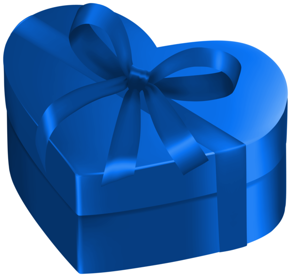 Transparent Box Decorative Box Blue Heart for Valentines Day