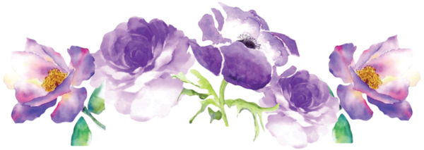 Transparent Crocus Flower Kidney Violet for Valentines Day