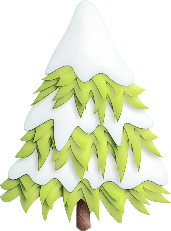 Transparent Leaf Green Tree for Christmas