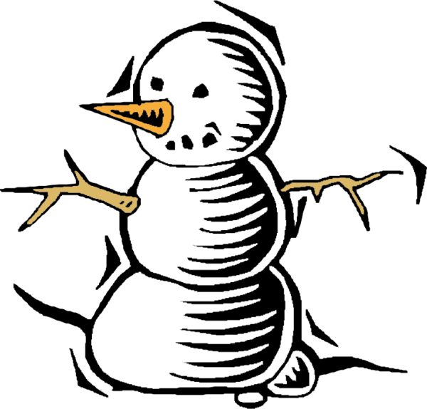 Transparent Snow Snowman Winter Line Art Bird for Christmas