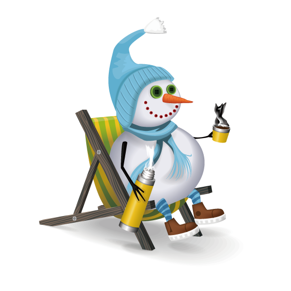 Transparent Coffee Snowman Winter Flightless Bird Water Bird for Christmas