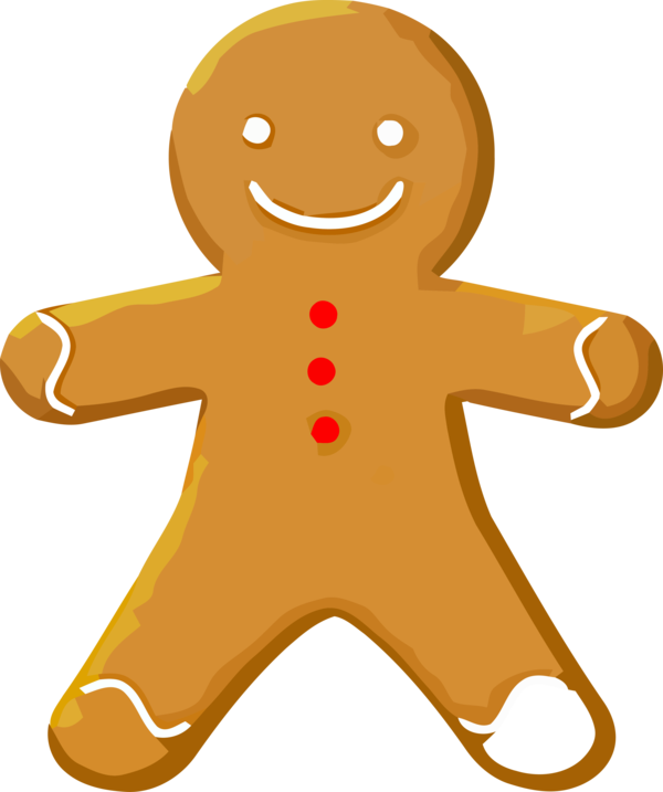 Transparent Christmas Gingerbread Cartoon Yellow for Gingerbread for Christmas