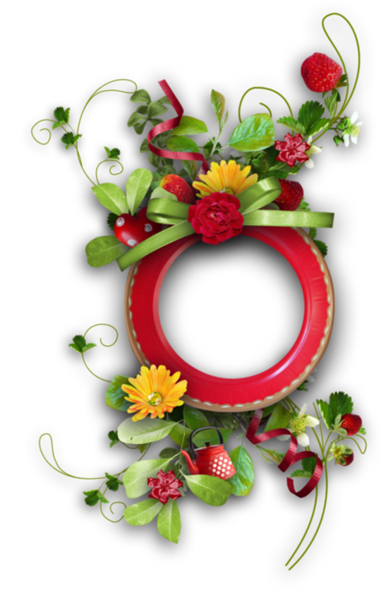 Transparent Picture Frames Floral Design Strawberry Decor Flower for Christmas