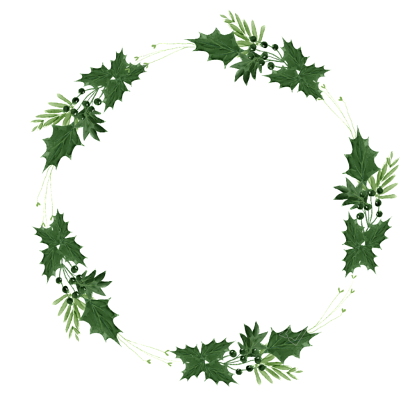 Transparent Wreath Leaf Christmas Day Plant for Christmas