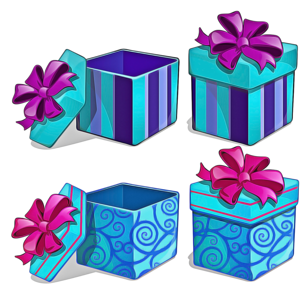 Transparent Gift Gift Wrapping Box Turquoise Party Favor for Christmas
