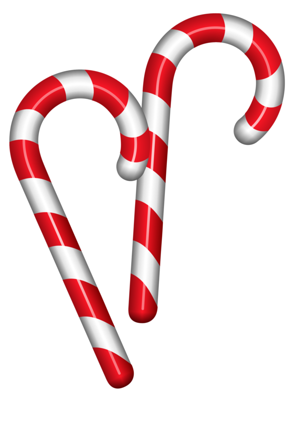 Transparent Candy Cane Candy Lollipop Polkagris for Christmas