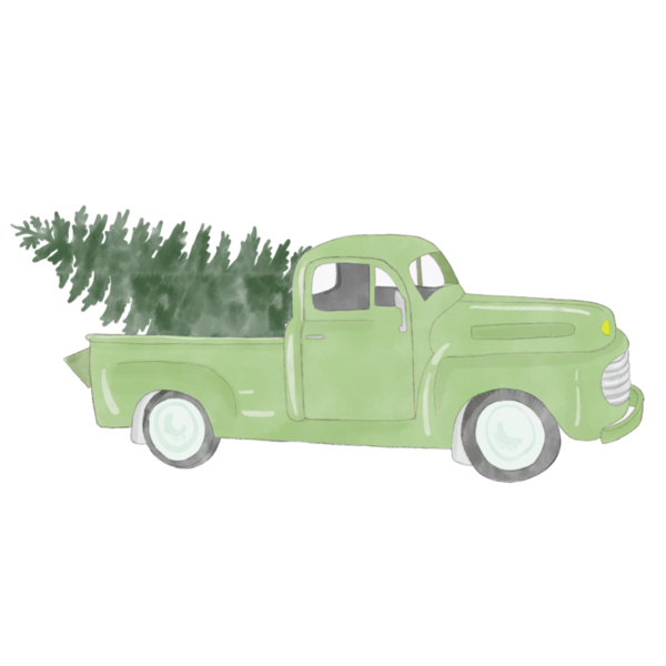 Transparent Paper Christmas Gift Car Green for Christmas