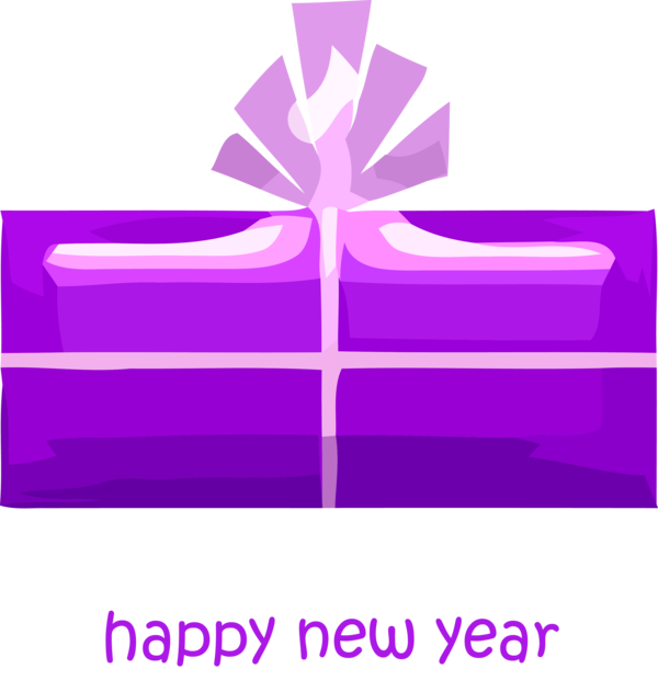 Transparent New Year Violet Purple Line for New Year Gifts for New Year