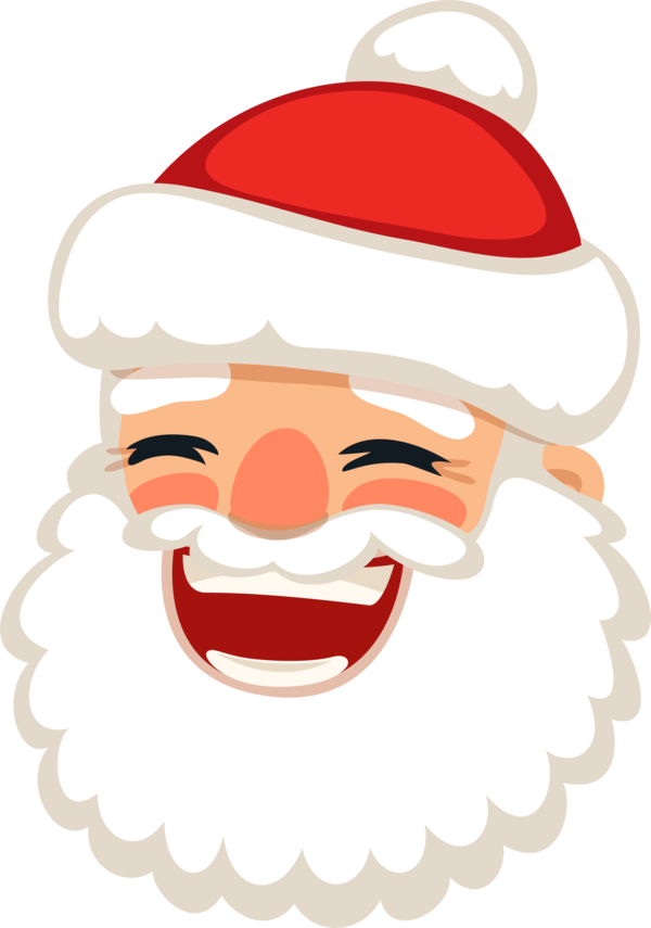Transparent Santa Claus Laughter Christmas Clown Head for Christmas