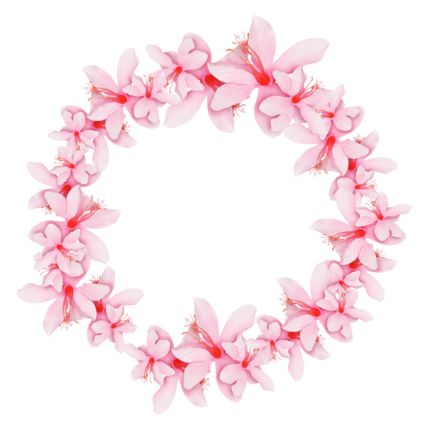 Transparent Wreath Pink Garland Heart for Valentines Day