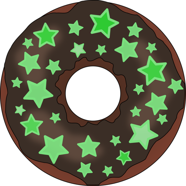 Transparent Donuts Chocolate Cake Chocolate Tree Circle for Christmas