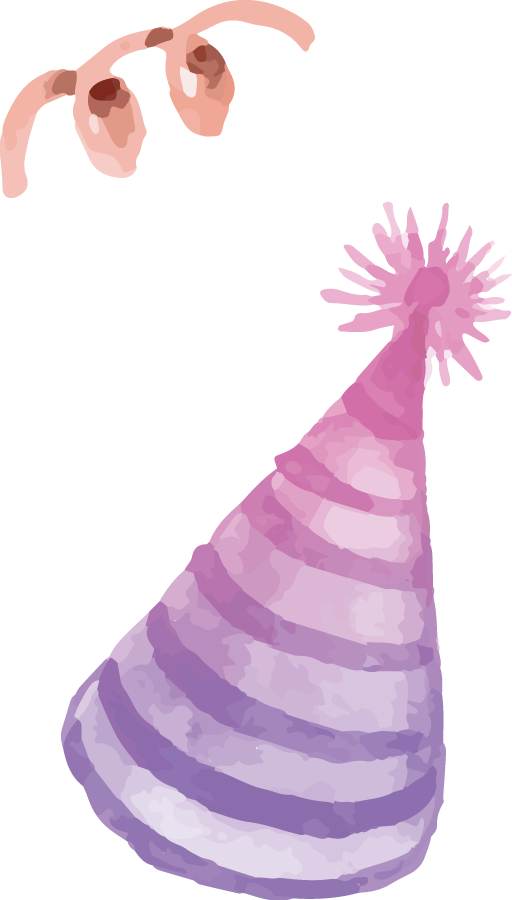 Transparent Party Hat Hat Birthday Pink Purple for Christmas