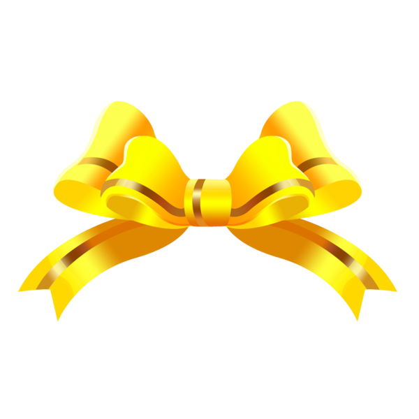 Transparent Shoelace Knot Knot Gift Bow Tie Yellow for Christmas