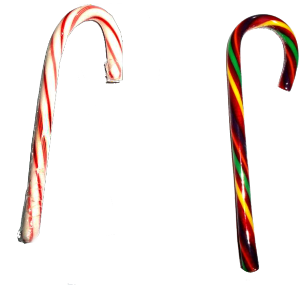 Transparent Candy Cane Lollipop Rock Candy Line Body Jewelry for Christmas