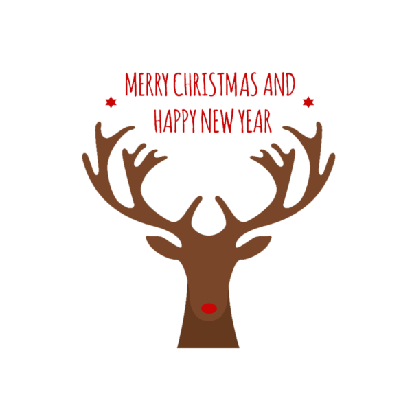 Transparent Rudolph Reindeer Santa Claus Logo Deer for Christmas