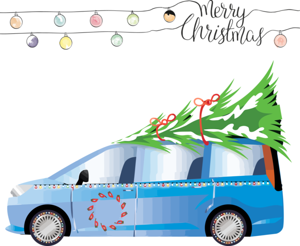 Transparent Christmas Vehicle Car Minivan for Merry Christmas for Christmas