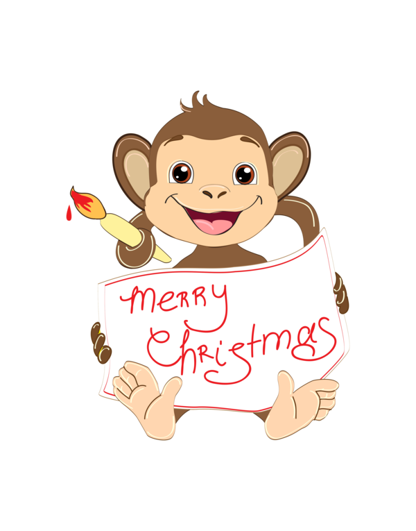 Transparent Monkey New Year Chinese New Year Area Logo for Christmas