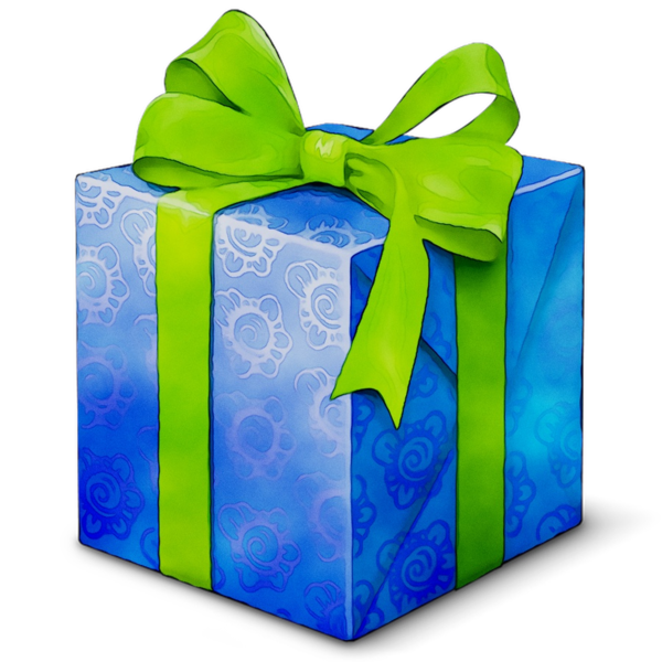 Transparent Gift Birthday Gift Wrapping Blue Green for Christmas