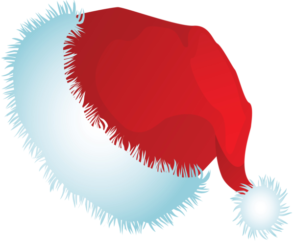 Transparent Santa Claus Christmas Hat Mouth Red for Christmas