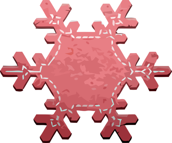 Transparent Christmas Pink Red Font for Snowflake for Christmas