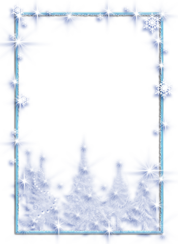 Transparent Picture Frames Ice Snowflake Blue Picture Frame for Christmas