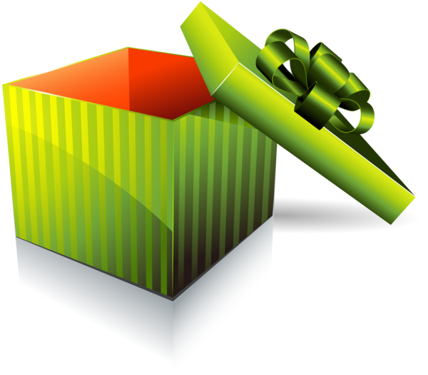 Transparent Gift Gift Card Box Angle for Christmas