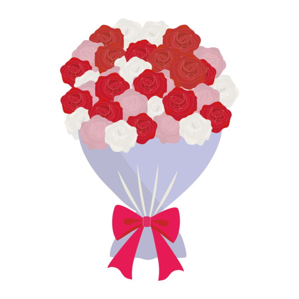 Transparent Garden Roses Flower Bouquet Birthday Red Flower for Valentines Day