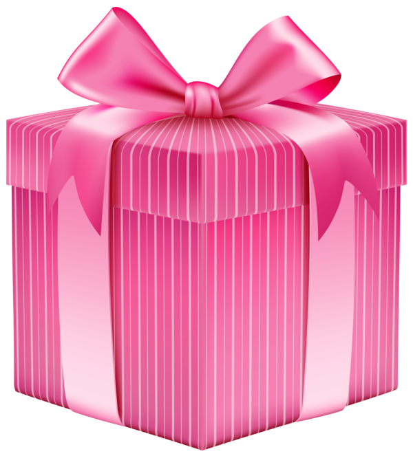 Transparent Gift Pink Box for Valentines Day