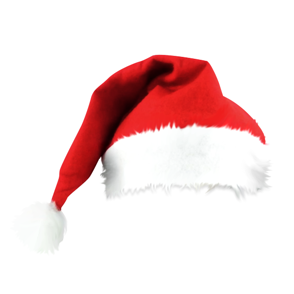 Transparent Santa Claus Bonnet Gift Red for Christmas
