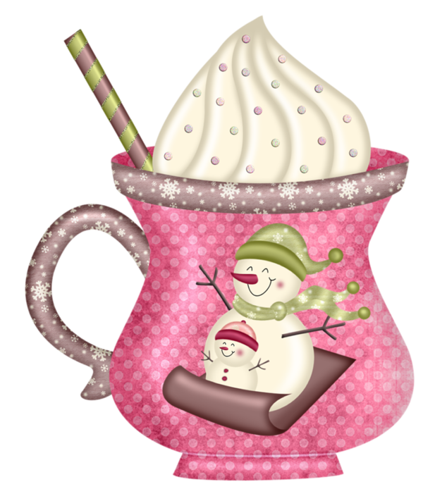 Transparent Ice Cream Coffee Cup Cream Pink Cup for Christmas