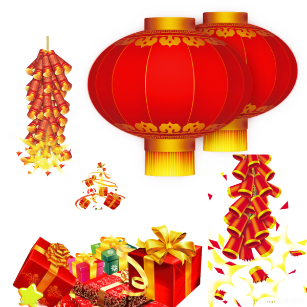Transparent Chinese New Year Lantern Firecracker Christmas Ornament Christmas Decoration for New Year