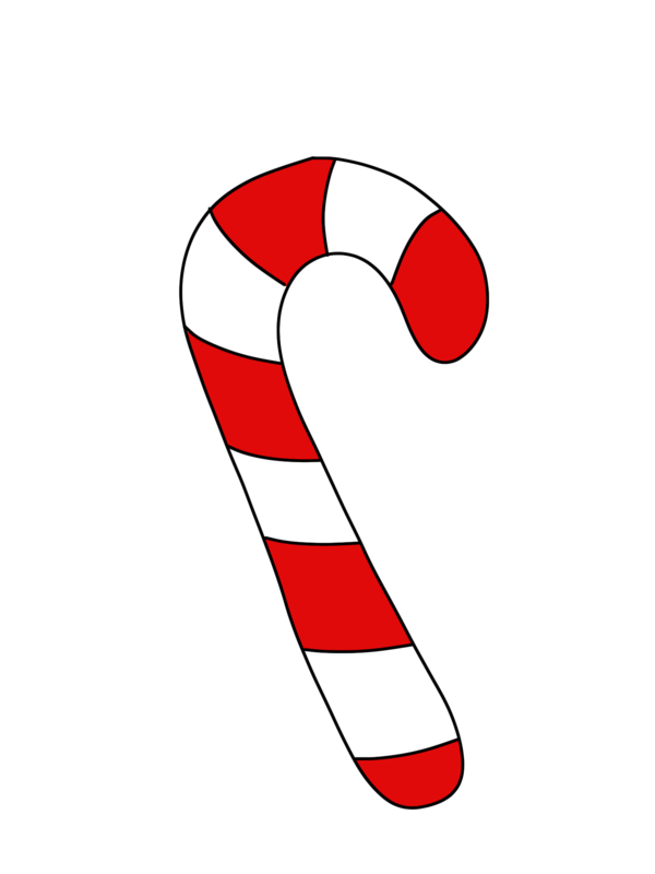 Transparent Candy Cane Candy Cane Area for Christmas