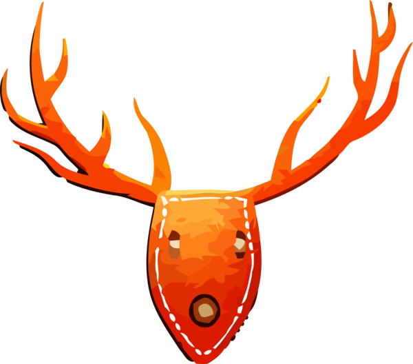 Transparent Christmas Orange Head Horn for Reindeer for Christmas
