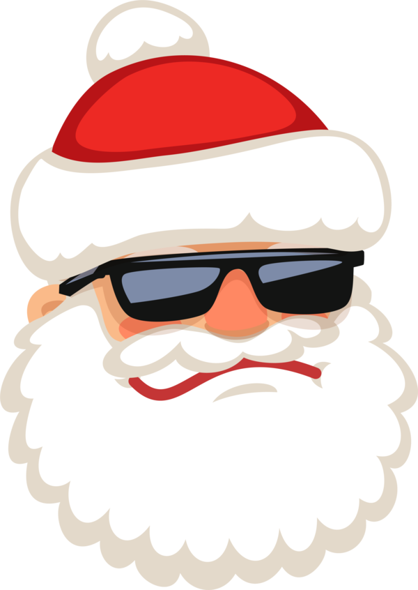 Transparent Santa Claus Christmas Beard Eyewear Facial Hair for Christmas