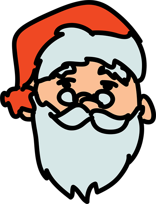 Transparent Santa Claus Beard Semolina Pudding Head Eyewear for Christmas