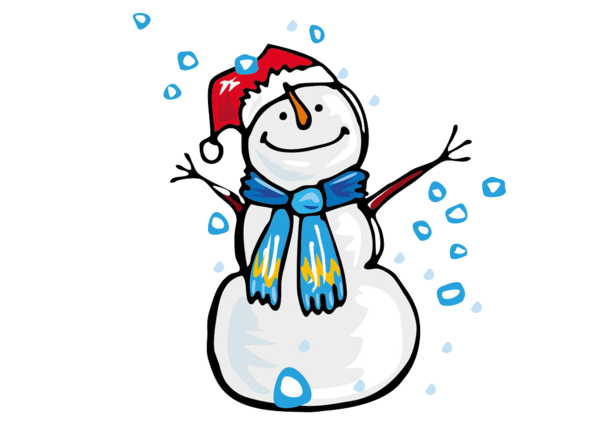 Transparent Winter Snowman Christmas Flightless Bird for Christmas