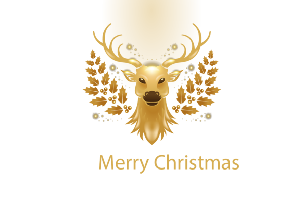 Transparent Reindeer Deer Christmas Logo for Christmas