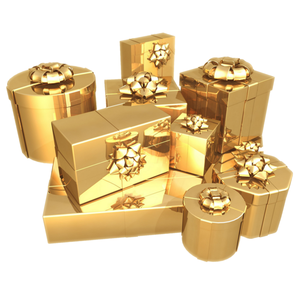 Transparent Gold Gift Birthday Box Metal for Christmas