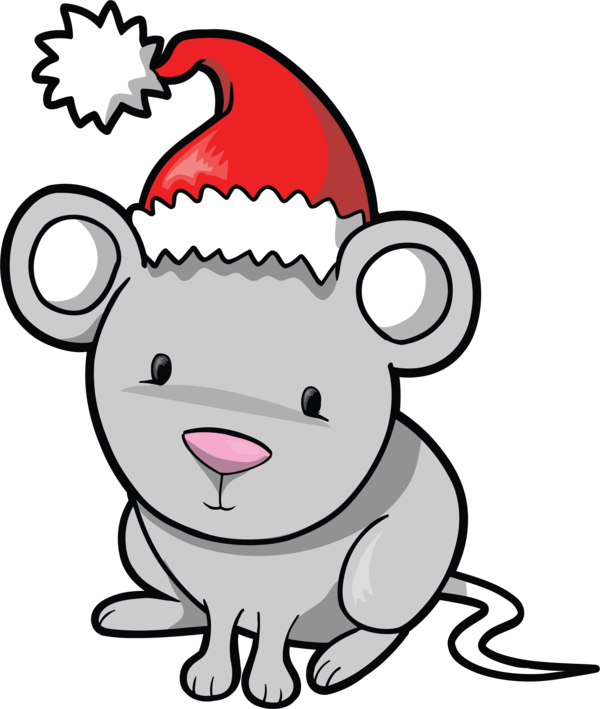 Transparent Calendar Time December Line Art Animal Figure for Christmas