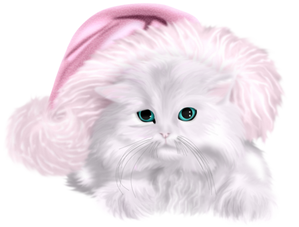 Transparent Kitten Whiskers Cat Pink Ear for Christmas