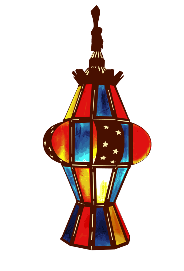 Transparent Ramadan Islam Fanous Glass Christmas Ornament for Ramadan